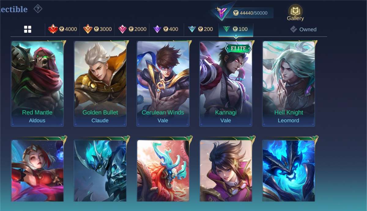 Game account sale Mobile Legends